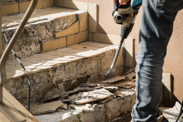 Concrete Stair Demolition in Kenner